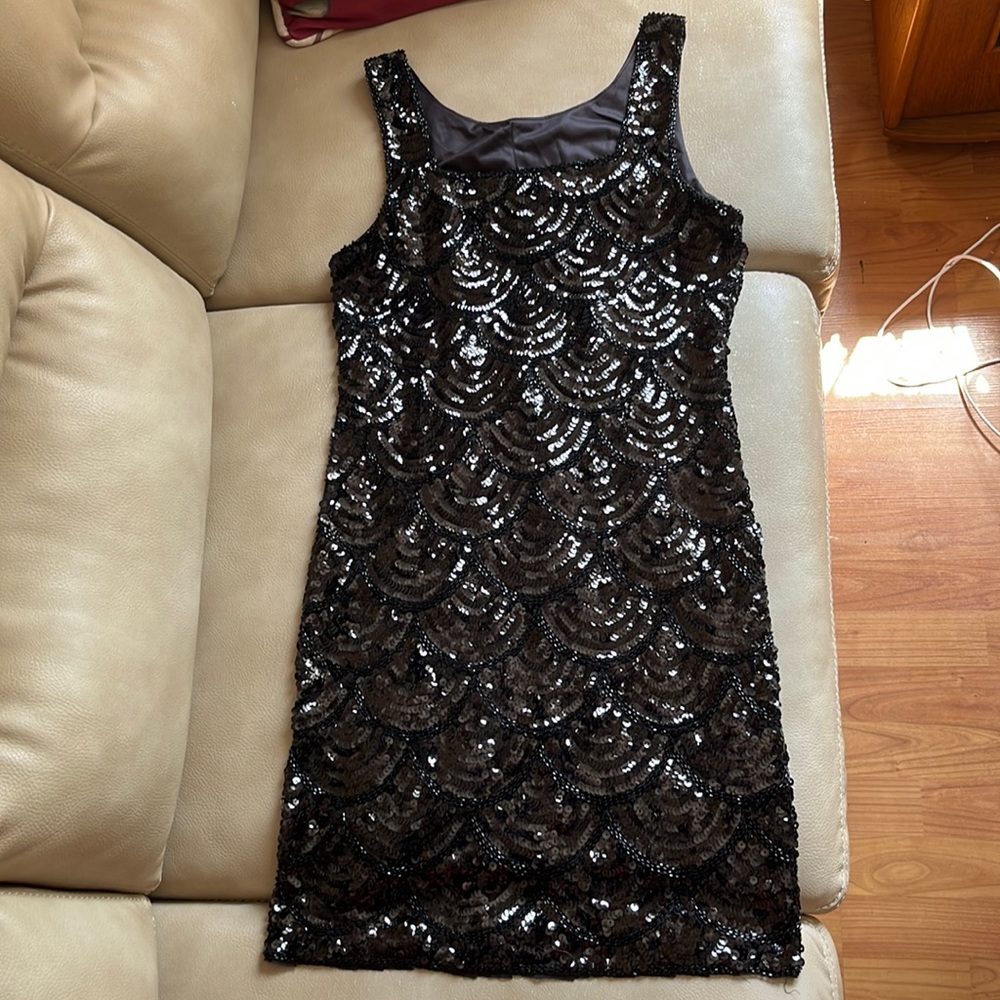 Black sequin dress